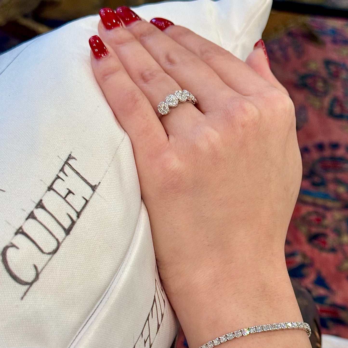 Oval Halo Diamond Ring