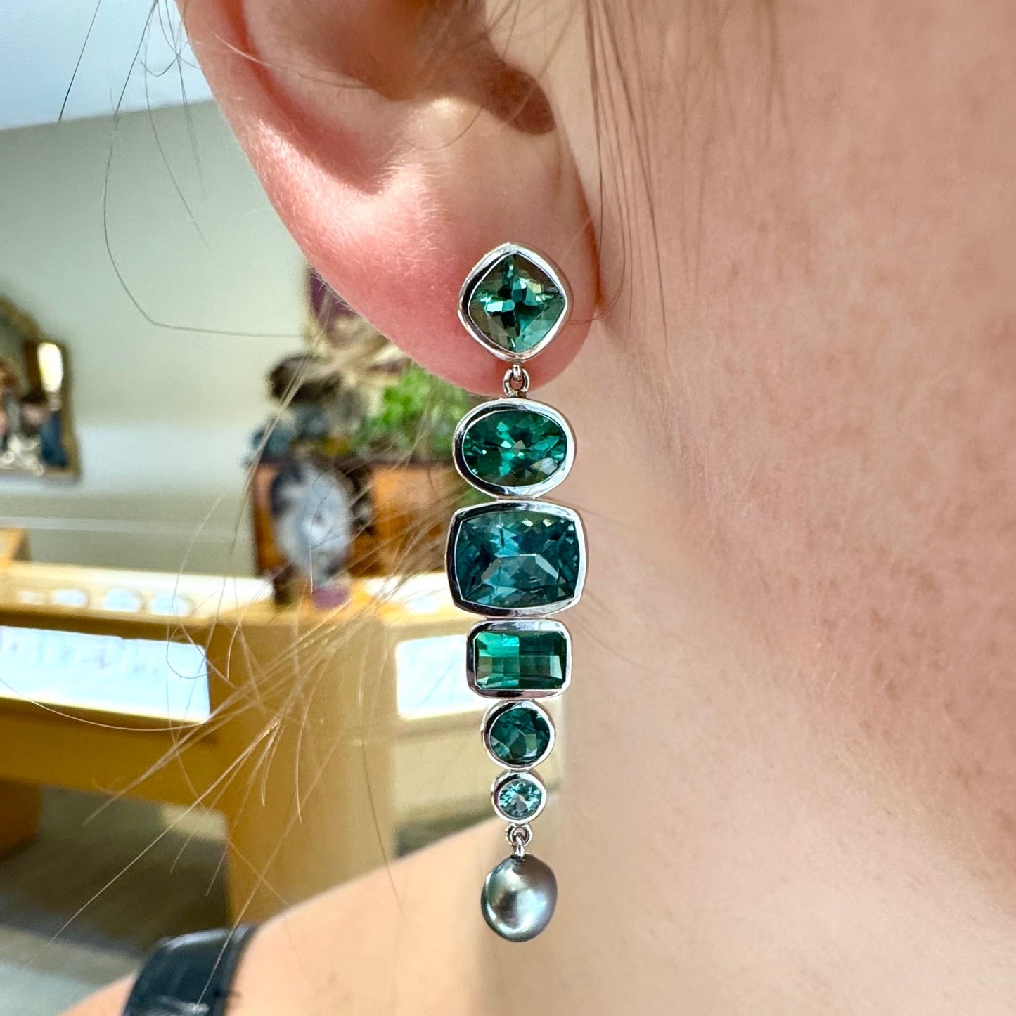 Tourmaline Dangle Earrings