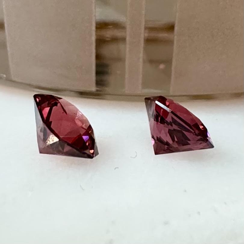 Rhodolite Garnet Pair