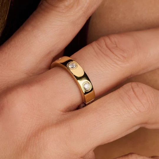 "Clarissa" Flush Set CZ Band