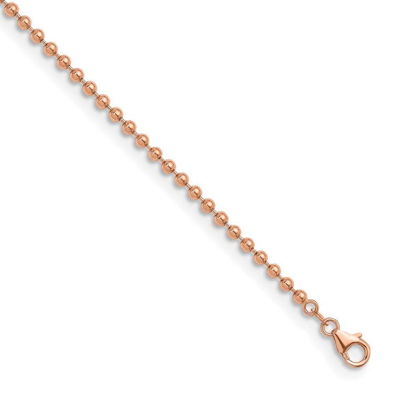 Bead Chain, Rose Gold