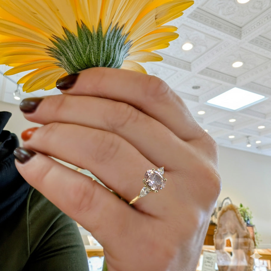 "Dyani" with Peach Sapphire