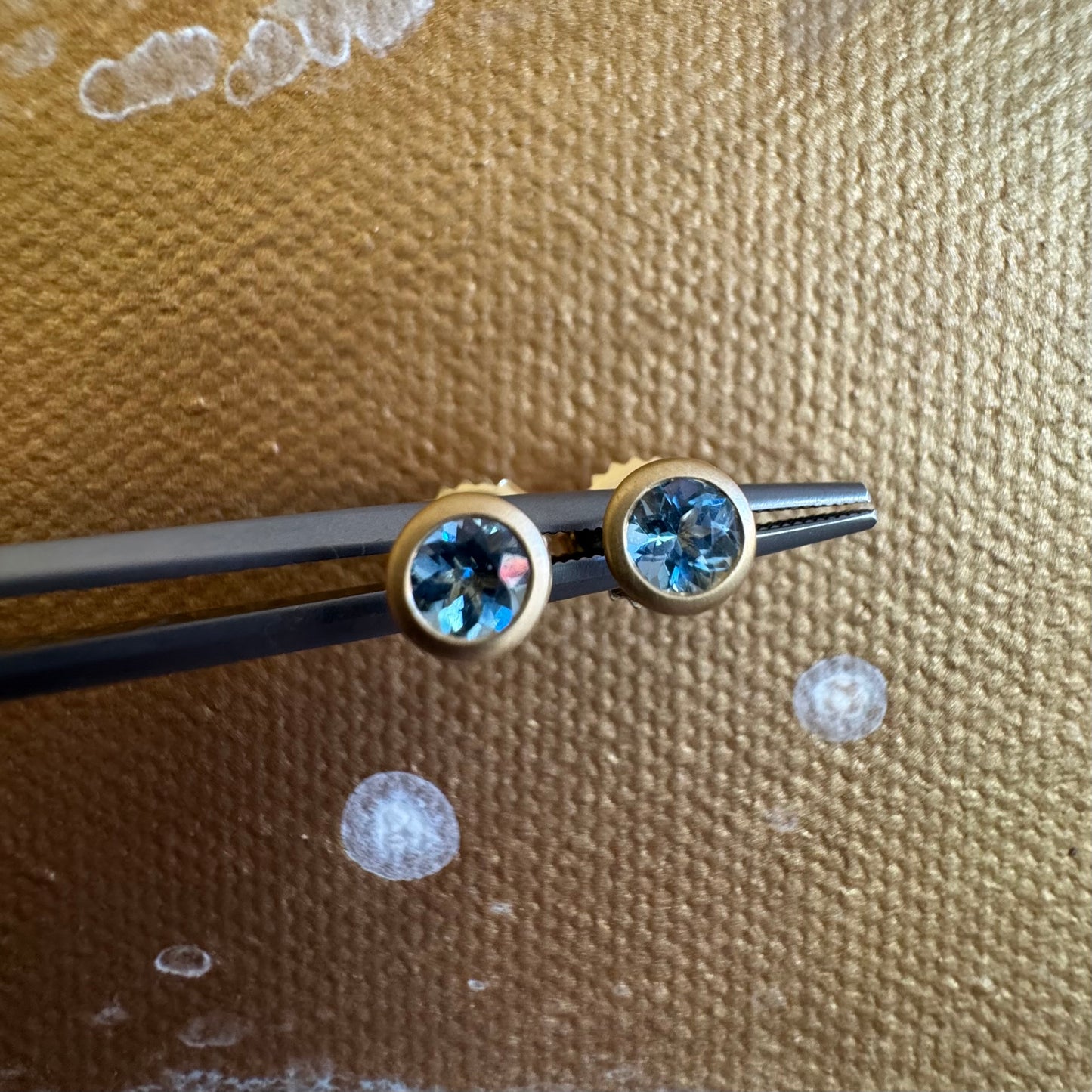 Aquamarine Studs