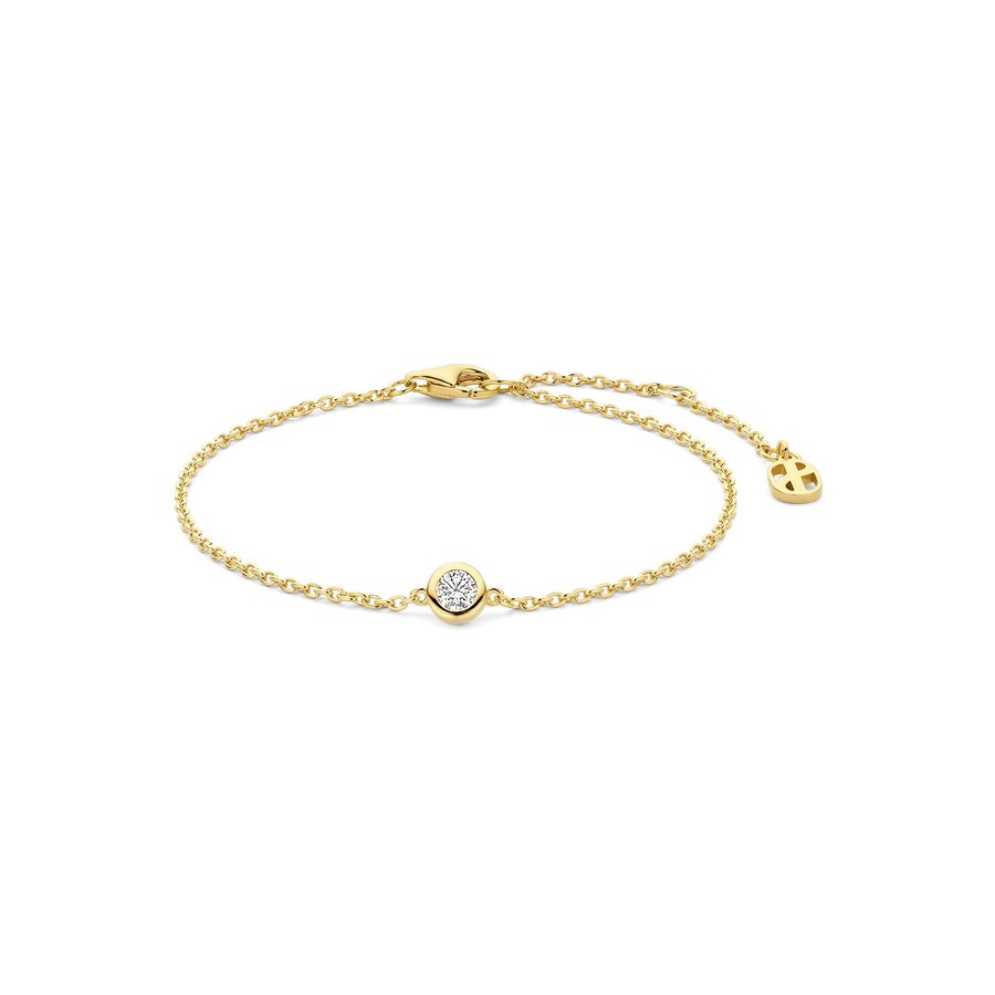 Classic Bezel CZ Solitaire Bracelet