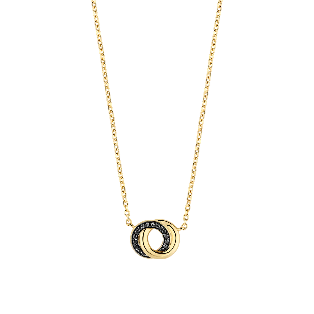 Entwined Circles Cz Necklace