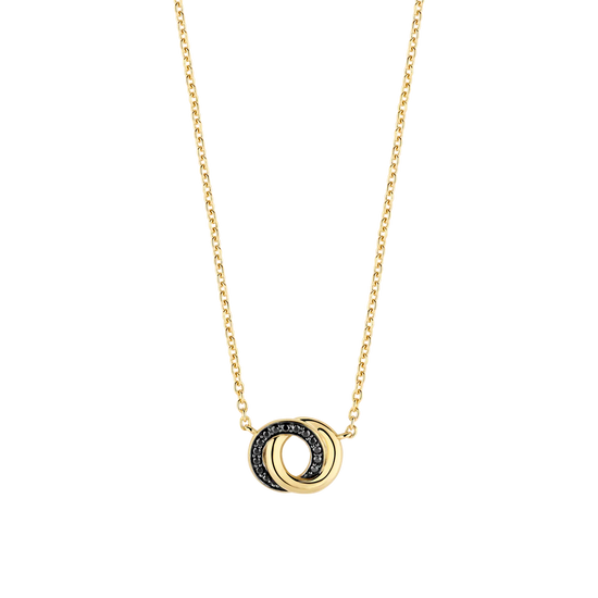 Entwined Circles Cz Necklace