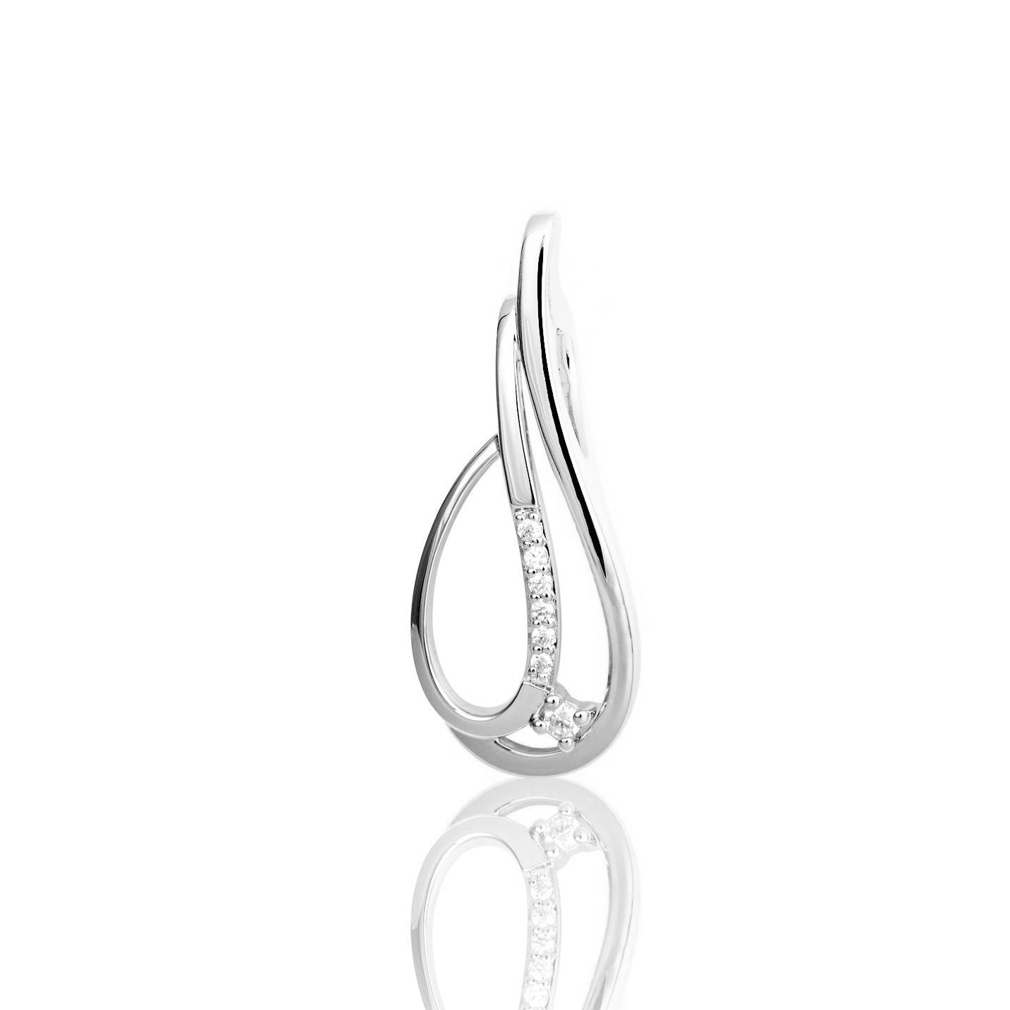 Swoop Pendant with Diamond Accents