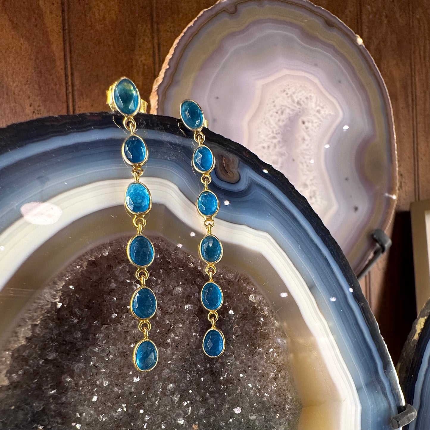 Long Apatite Earrings