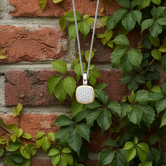 Two Tone Cushion Pendant