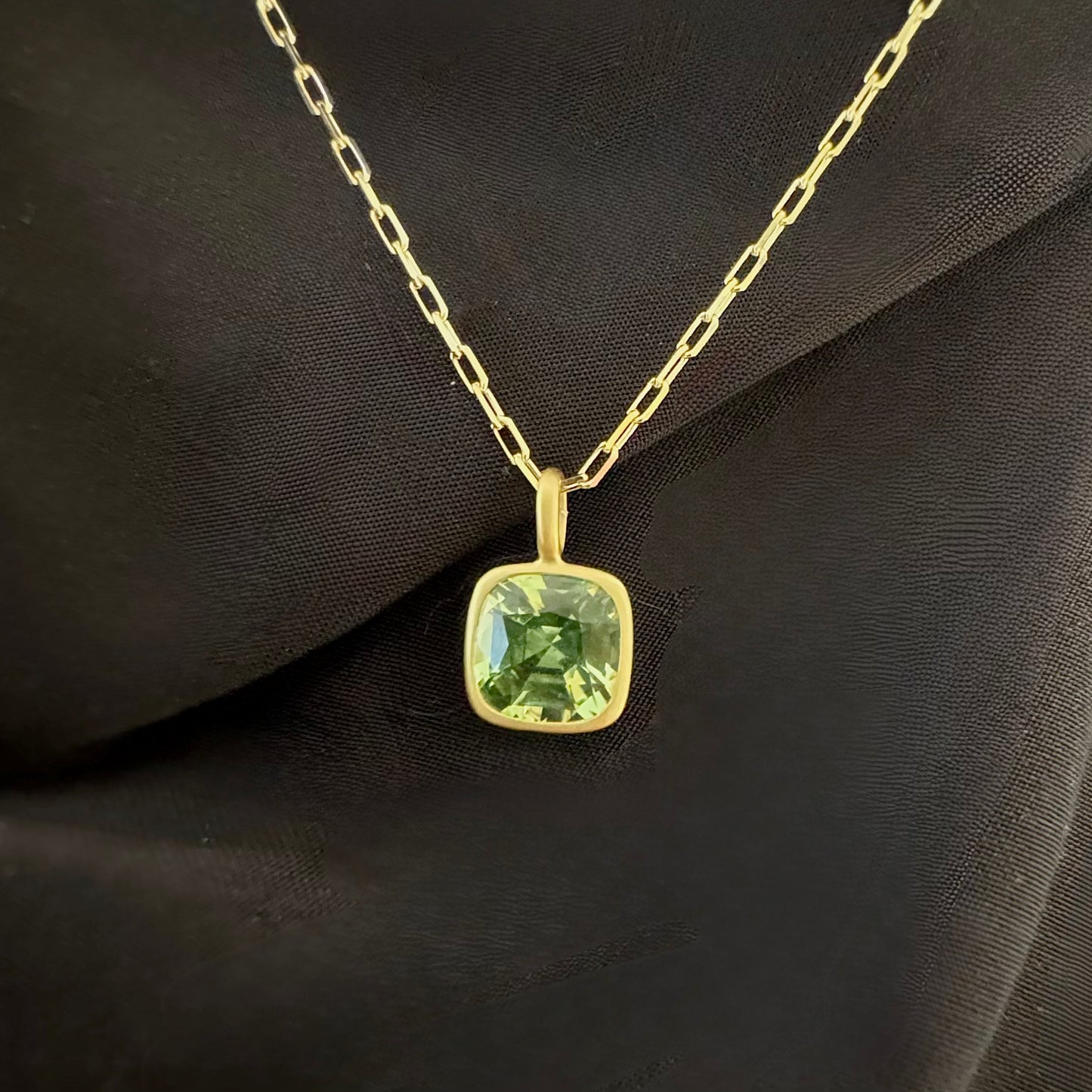 Minty Peridot Pendant