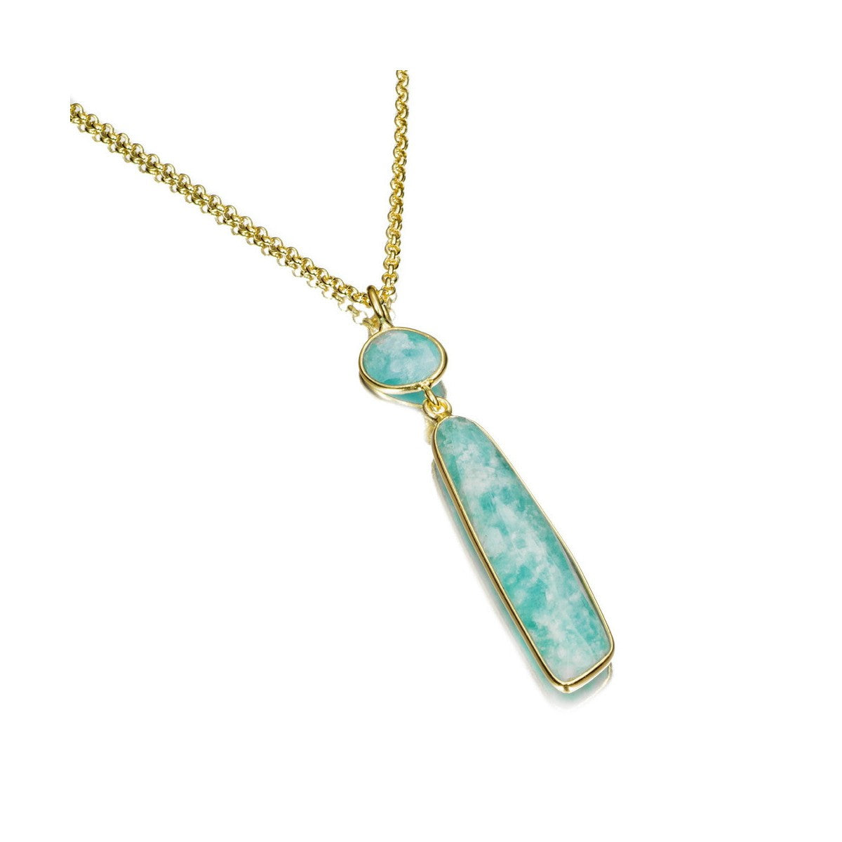 "Atlas" Two Stone Drop Pendant