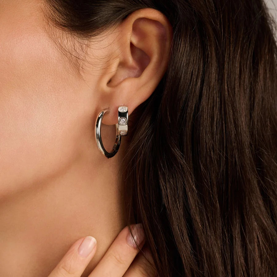 Flush CZ Hoops