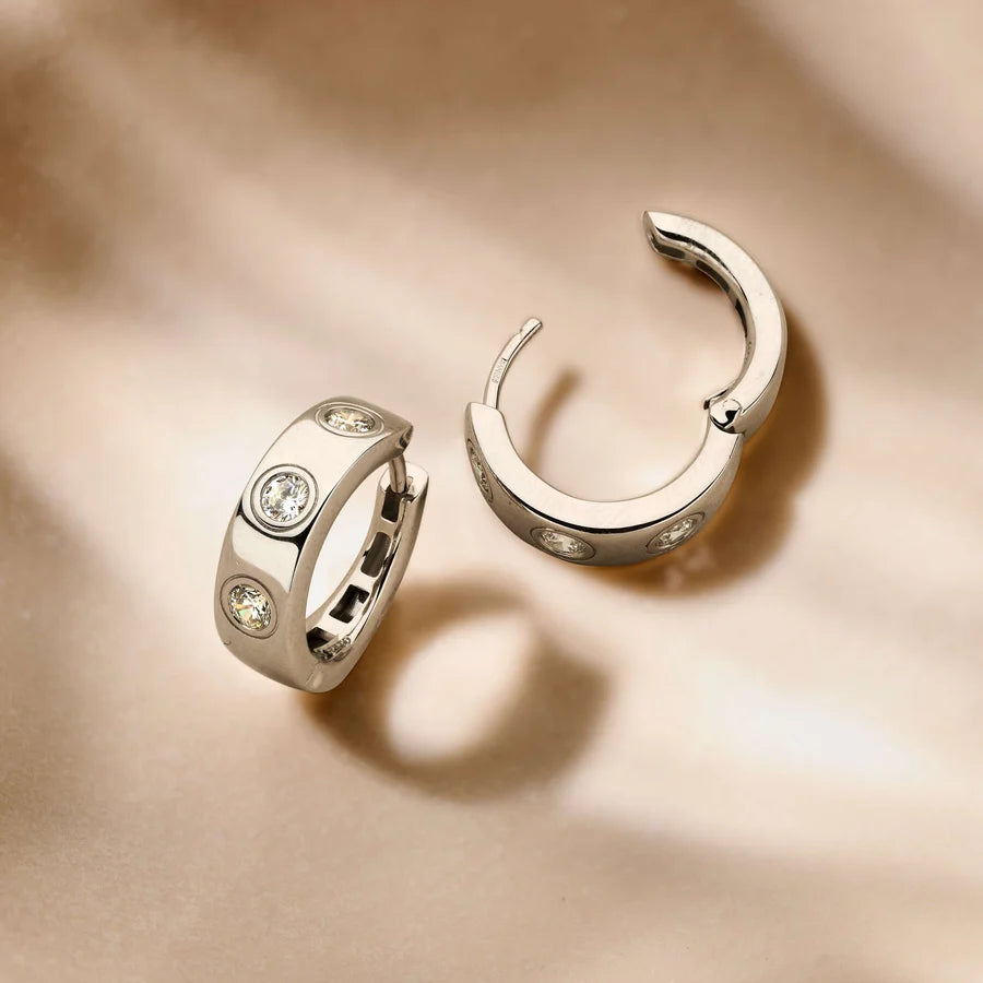 Flush CZ Hoops