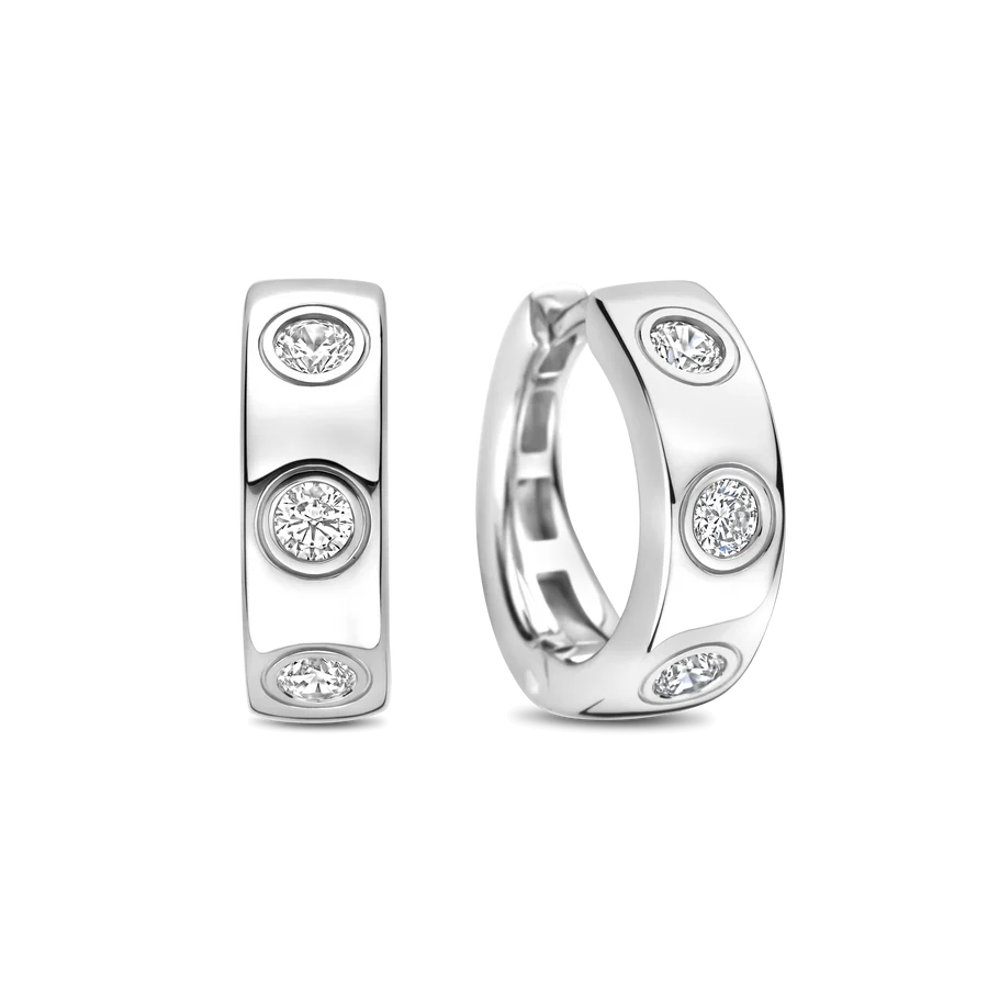 Flush CZ Hoops