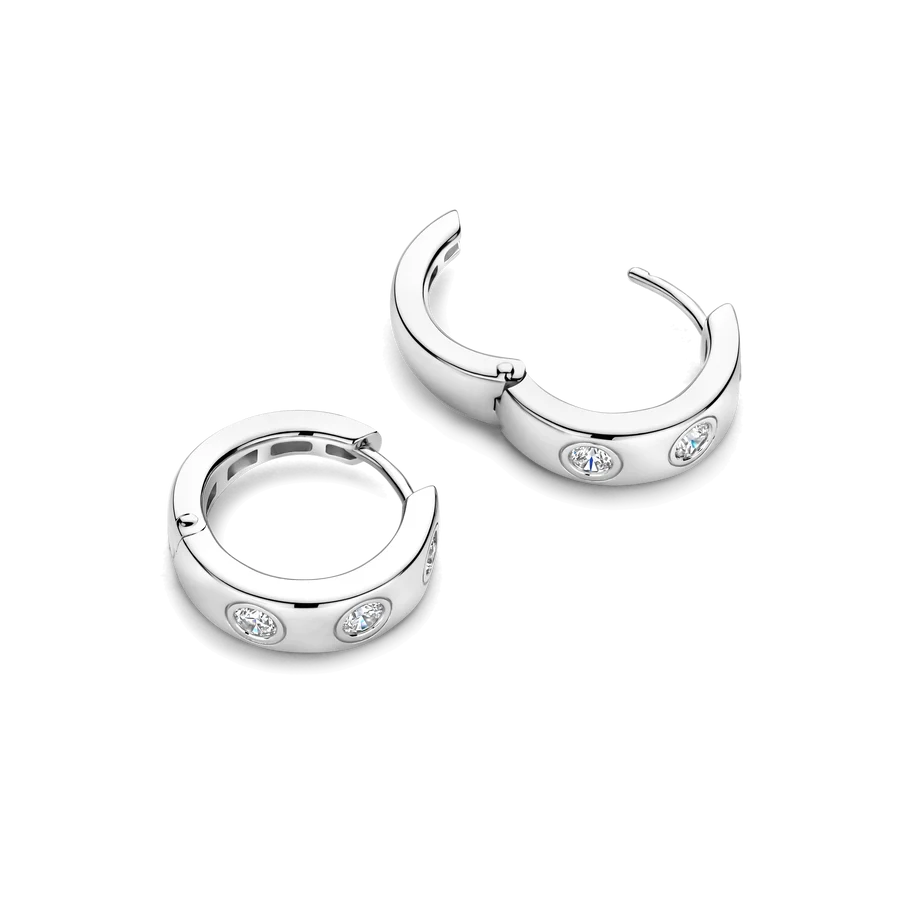 Flush CZ Hoops