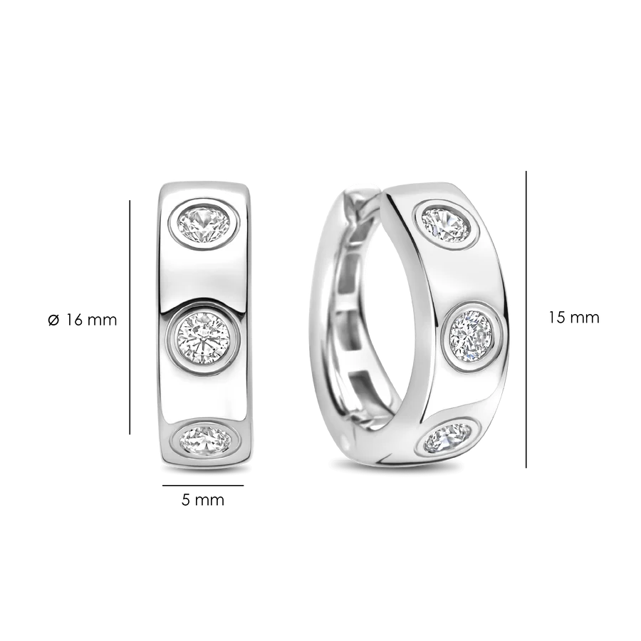 Flush CZ Hoops