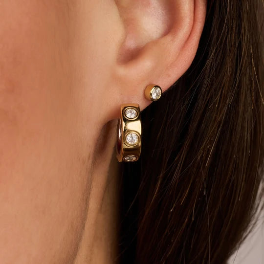 Flush CZ Hoops
