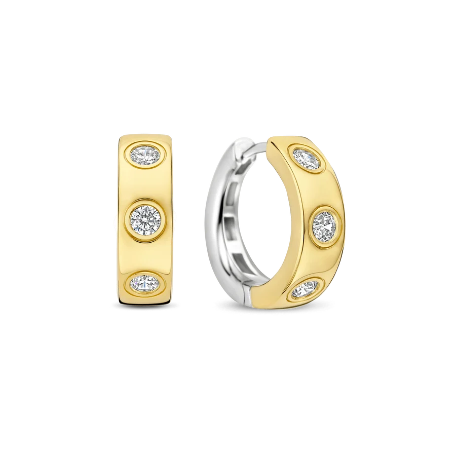 "Clarissa" Flush CZ Hoops
