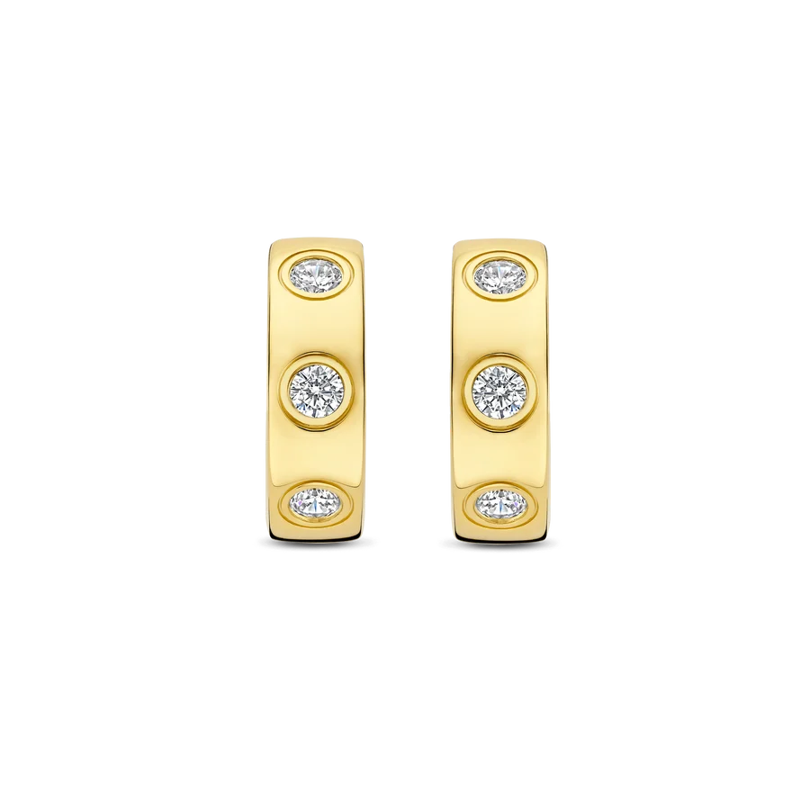 "Clarissa" Flush CZ Hoops