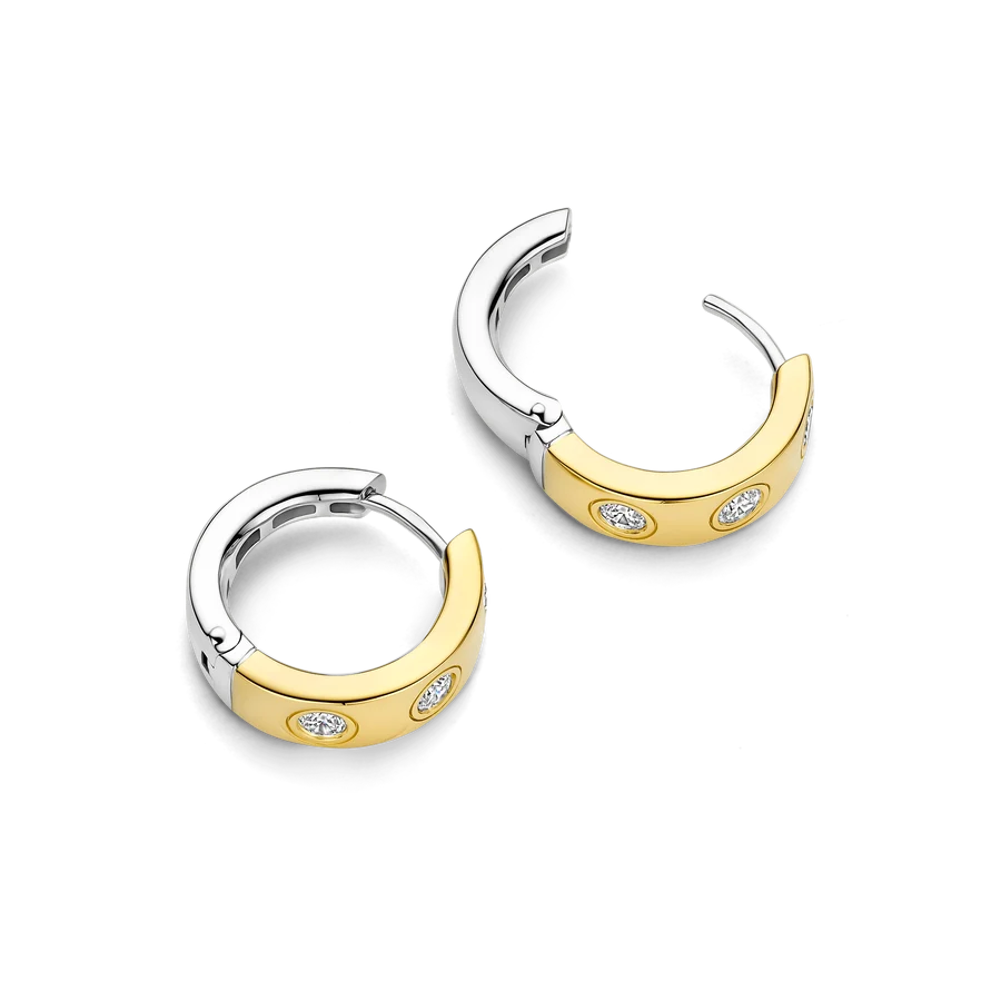 "Clarissa" Flush CZ Hoops