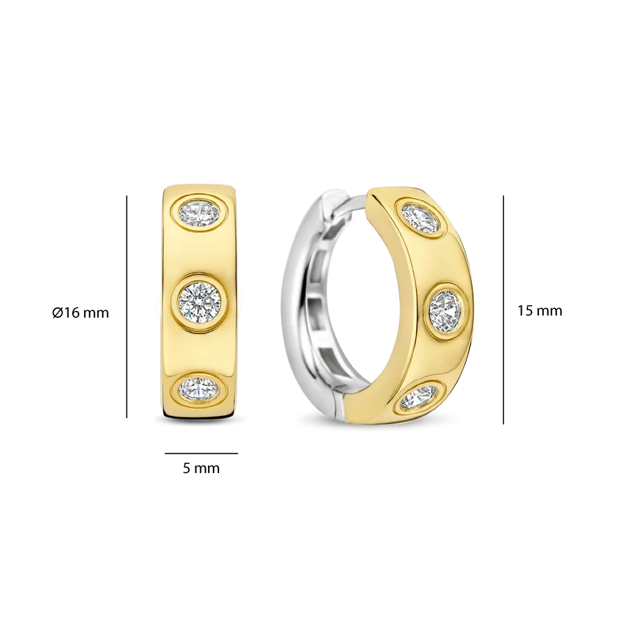 "Clarissa" Flush CZ Hoops