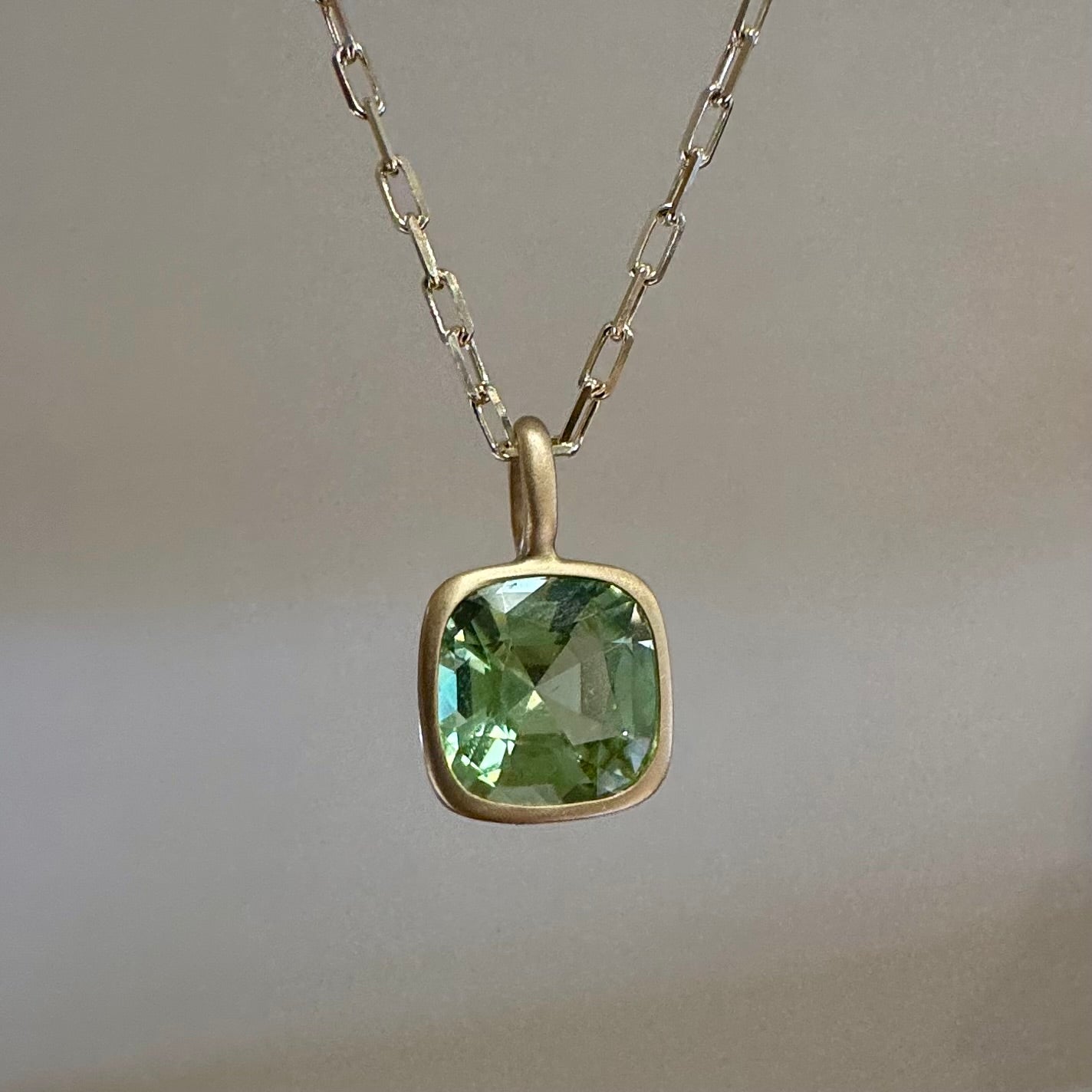 Minty Peridot Pendant