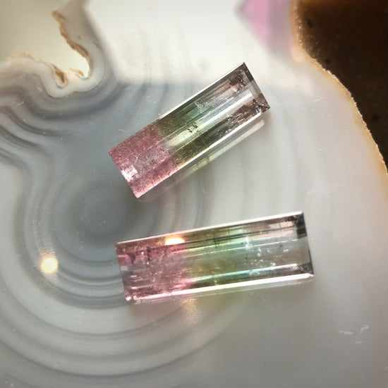 Quad Color Tourmaline Pair, 18.47 Ctw