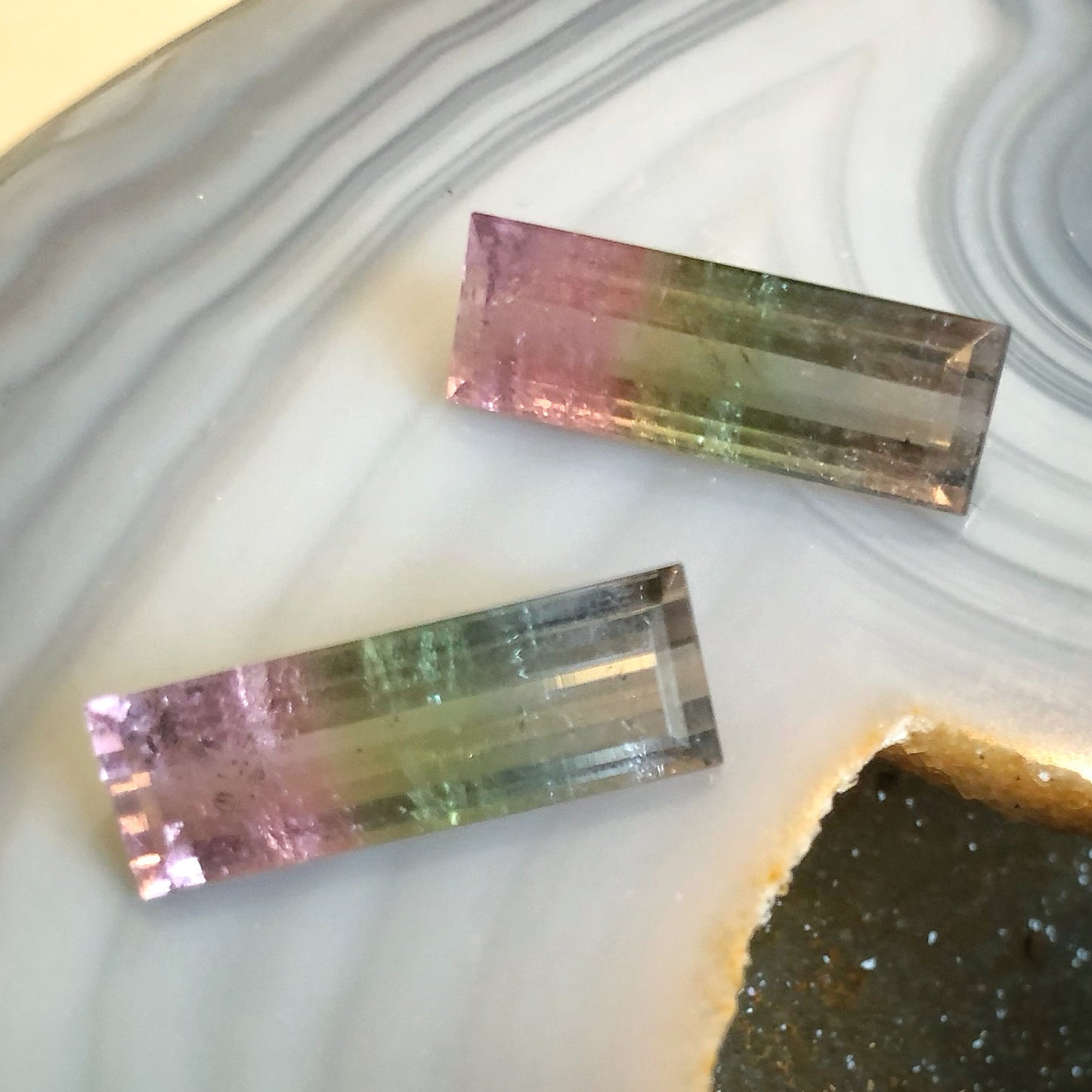 Quad Color Tourmaline Pair, 18.47 Ctw