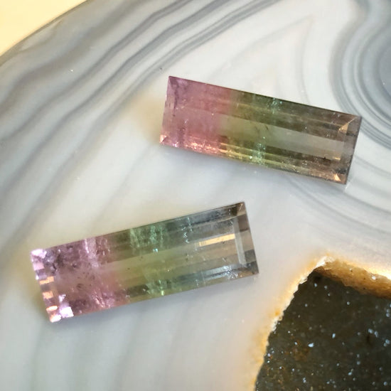 Quad Color Tourmaline Pair, 18.47 Ctw