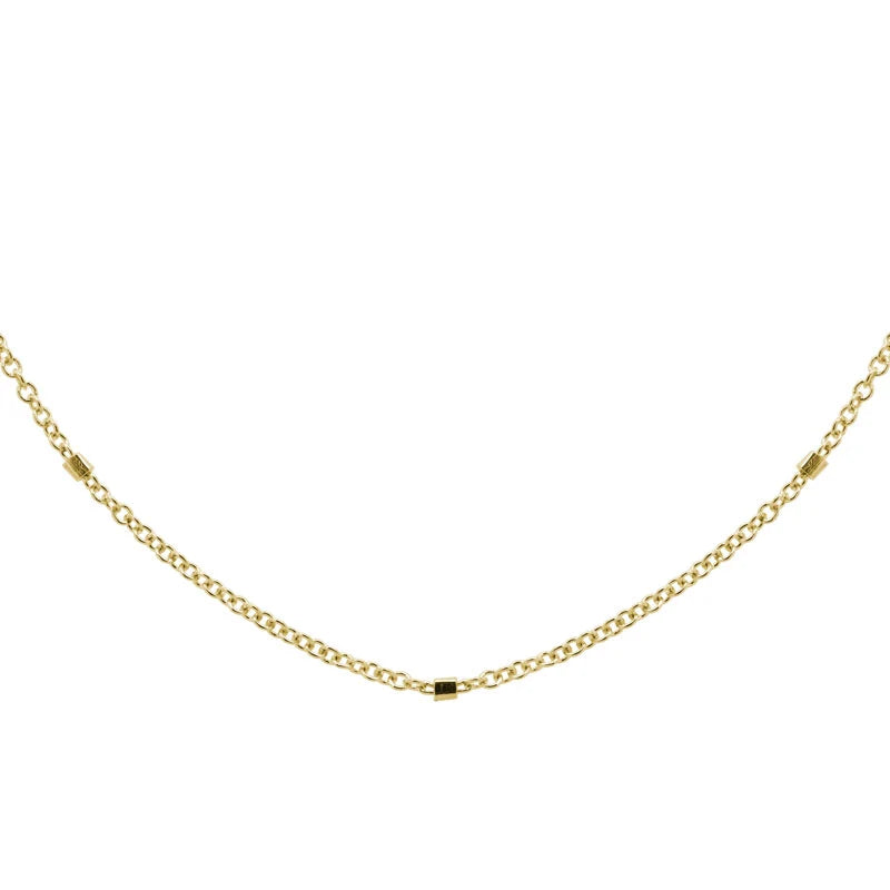 Cubed Station Gold Chain