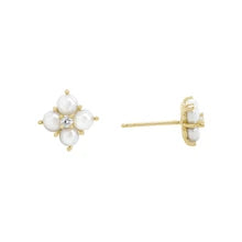 Pearl and Diamond Earrings