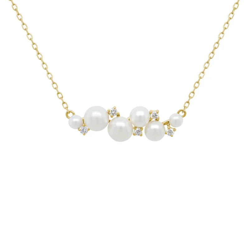 Freshwater Pearl Diamond Necklace