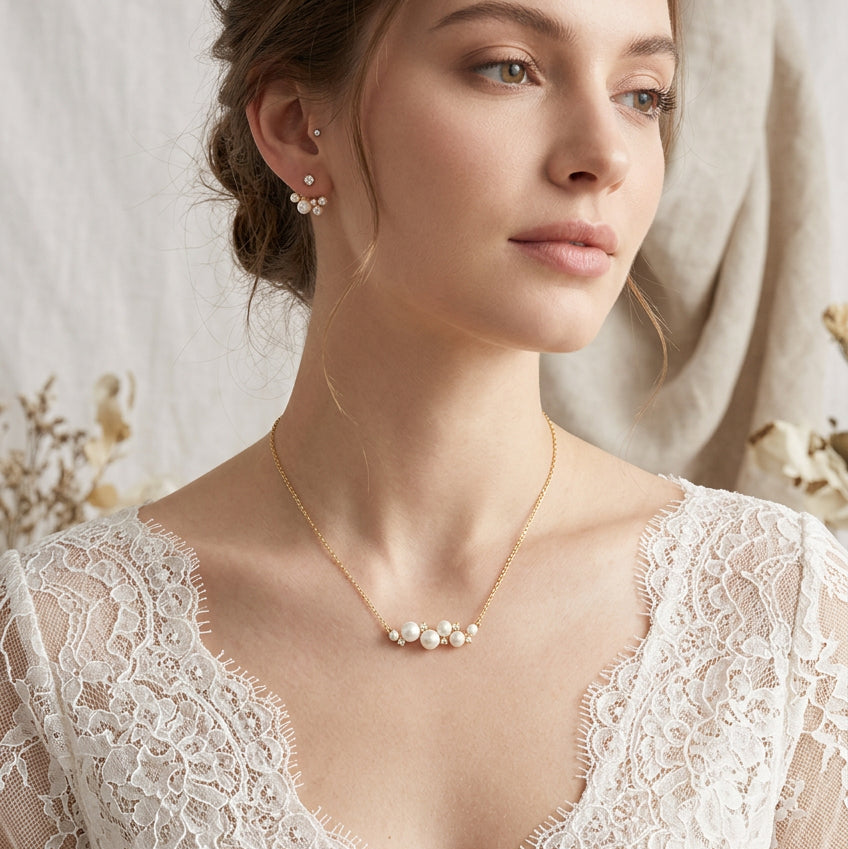 Freshwater Pearl Diamond Necklace