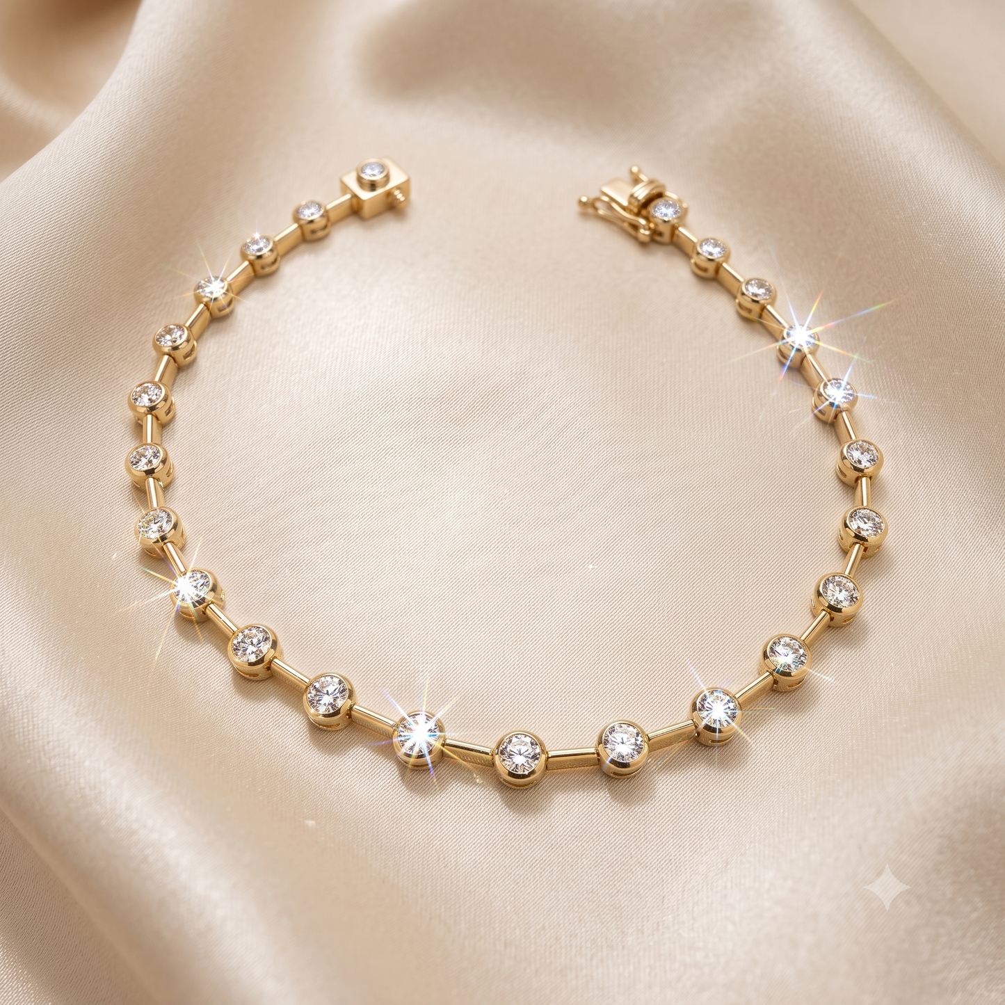 Bezel Bar Tennis Bracelet