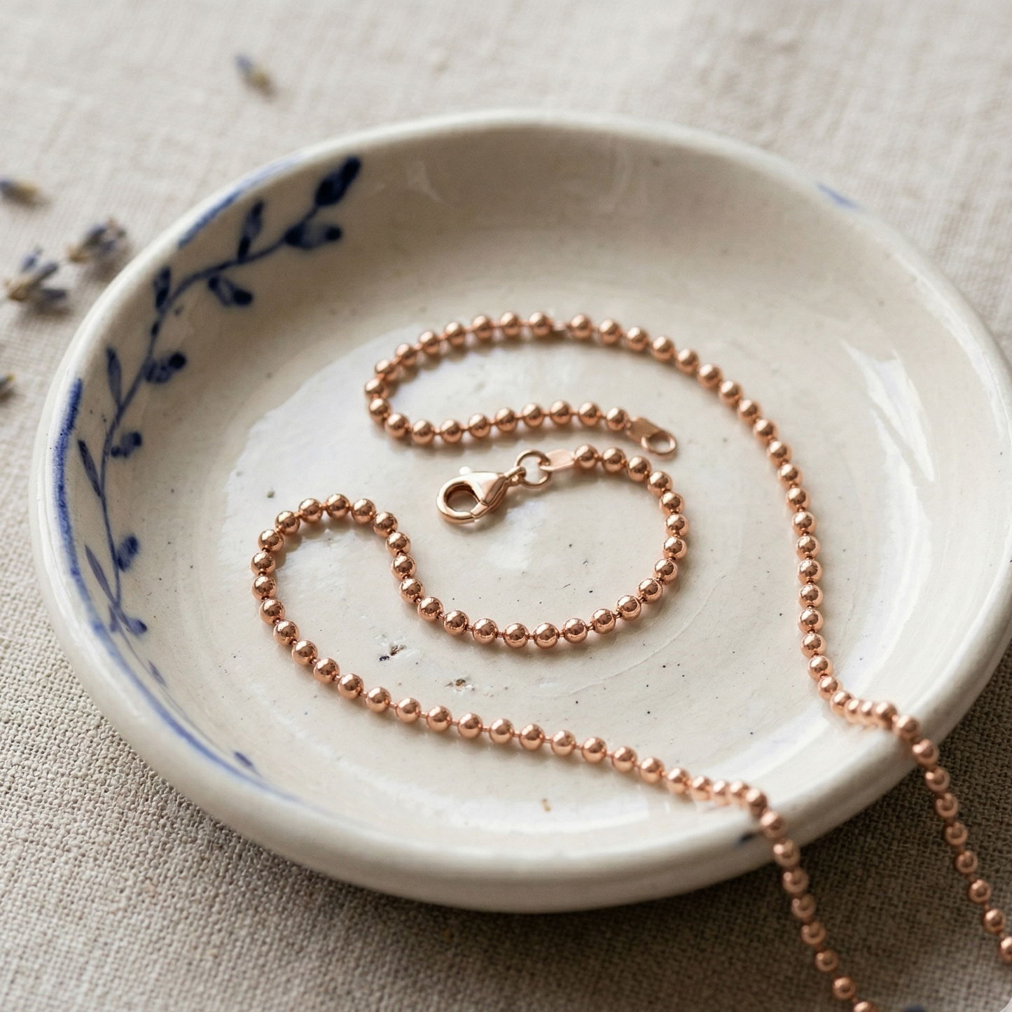 Bead Chain, Rose Gold
