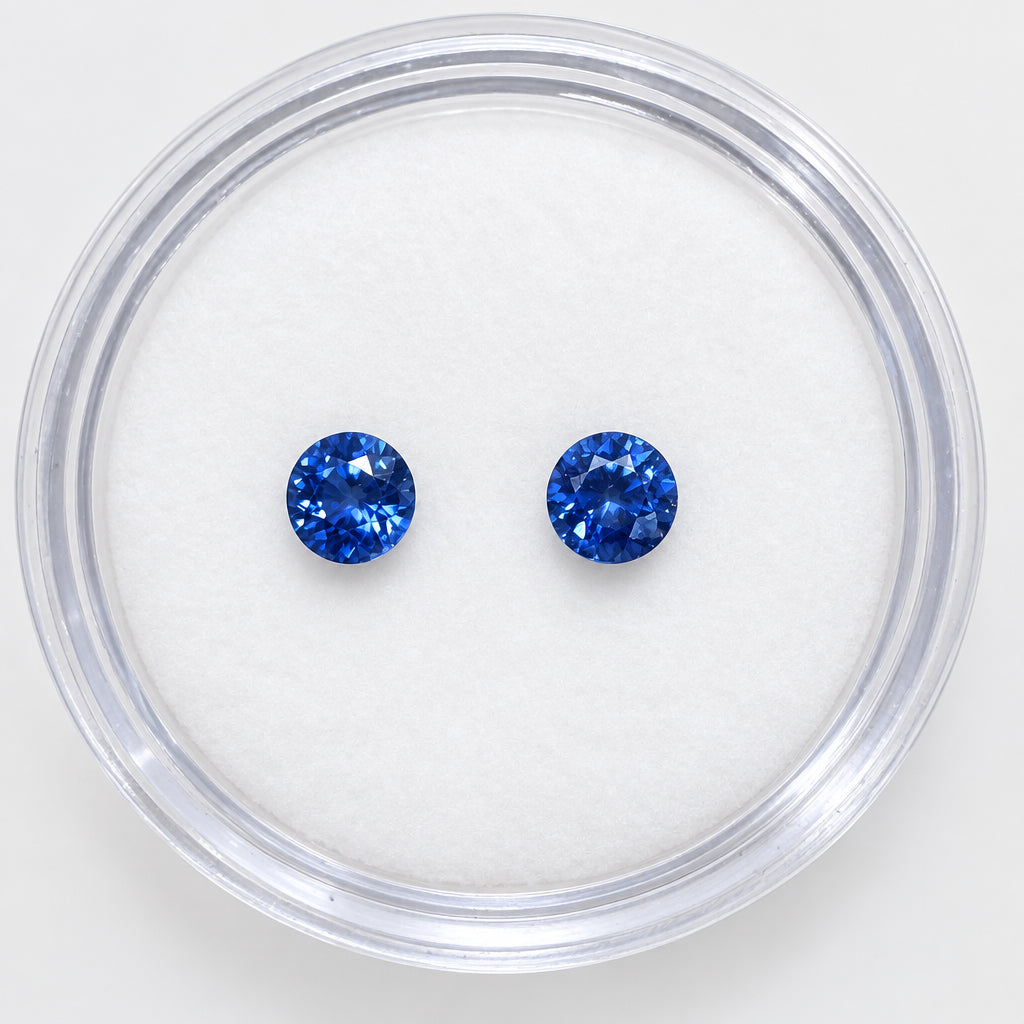 Round Sapphire Pair