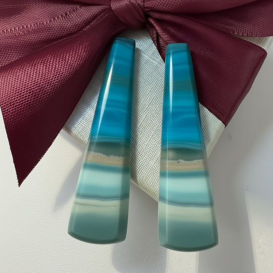 Tablet Shape Pair Opalized Petrified Wood