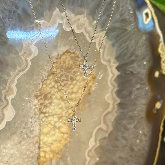 Dainty Diamond Cross Necklace