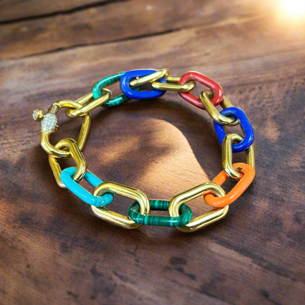 Accented Chain Link Bracelet