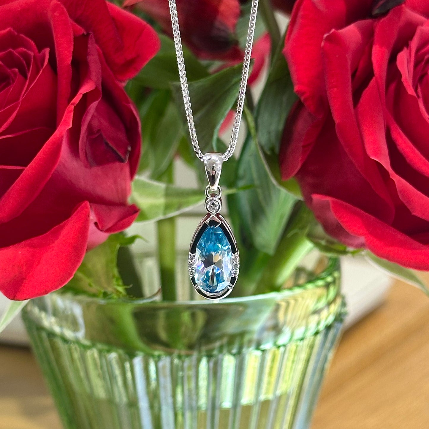 "Stella" Bi-Color Zircon Pendant