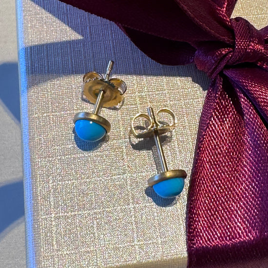 Kim Collins Turquoise Bezel Studs