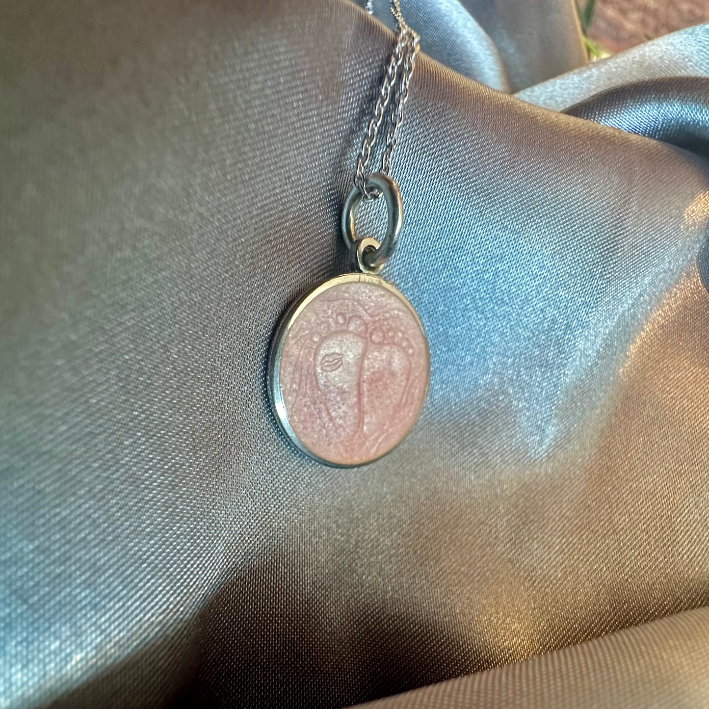 Small Baby Feet Pendant