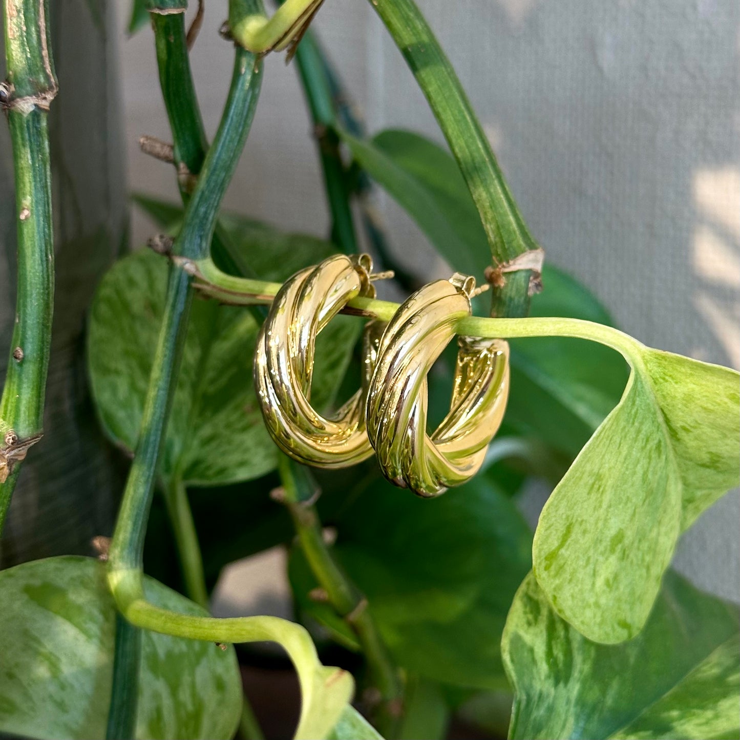Thick Twisted Hoop