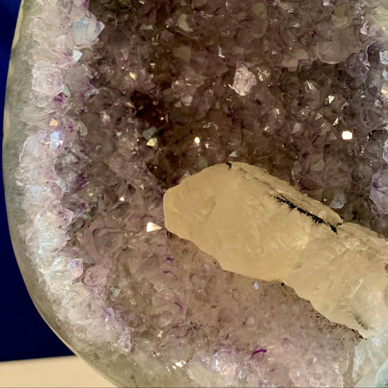 Mauve Lavender Quartz & Calcite Geode