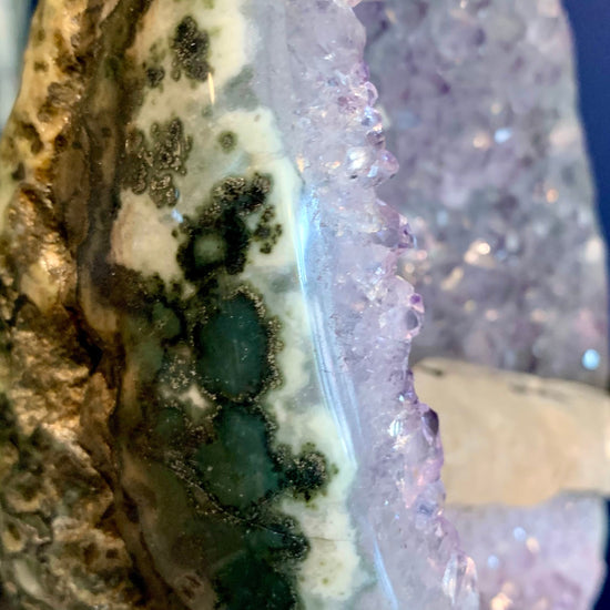 Mauve Lavender Quartz & Calcite Geode
