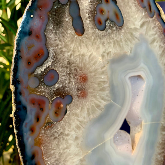Icy Lace Agate Slice
