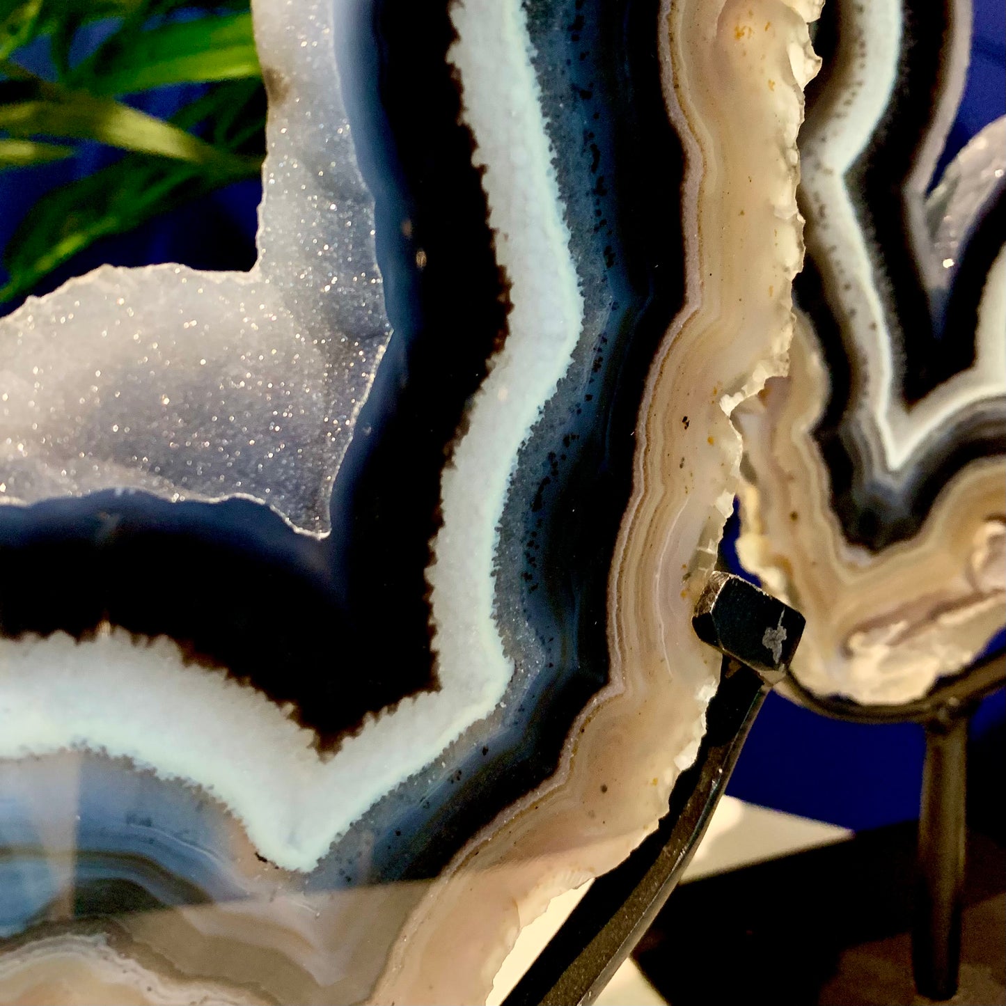 Druzy Agate Slice Pair