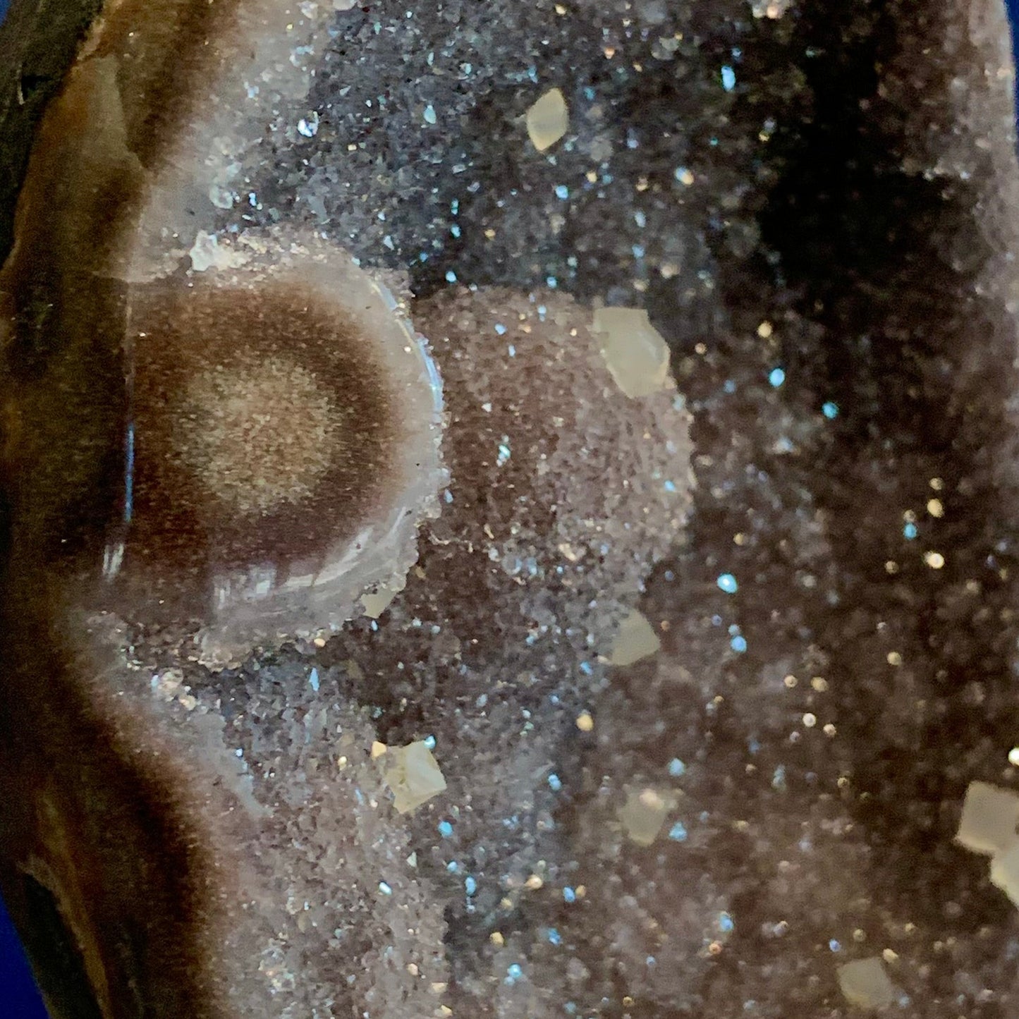 Mauve Brown Druzy Flower Quartz