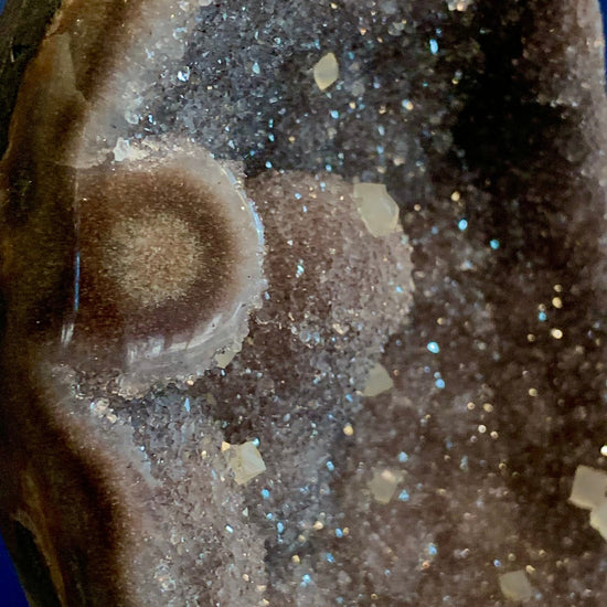 Mauve Brown Druzy Flower Quartz