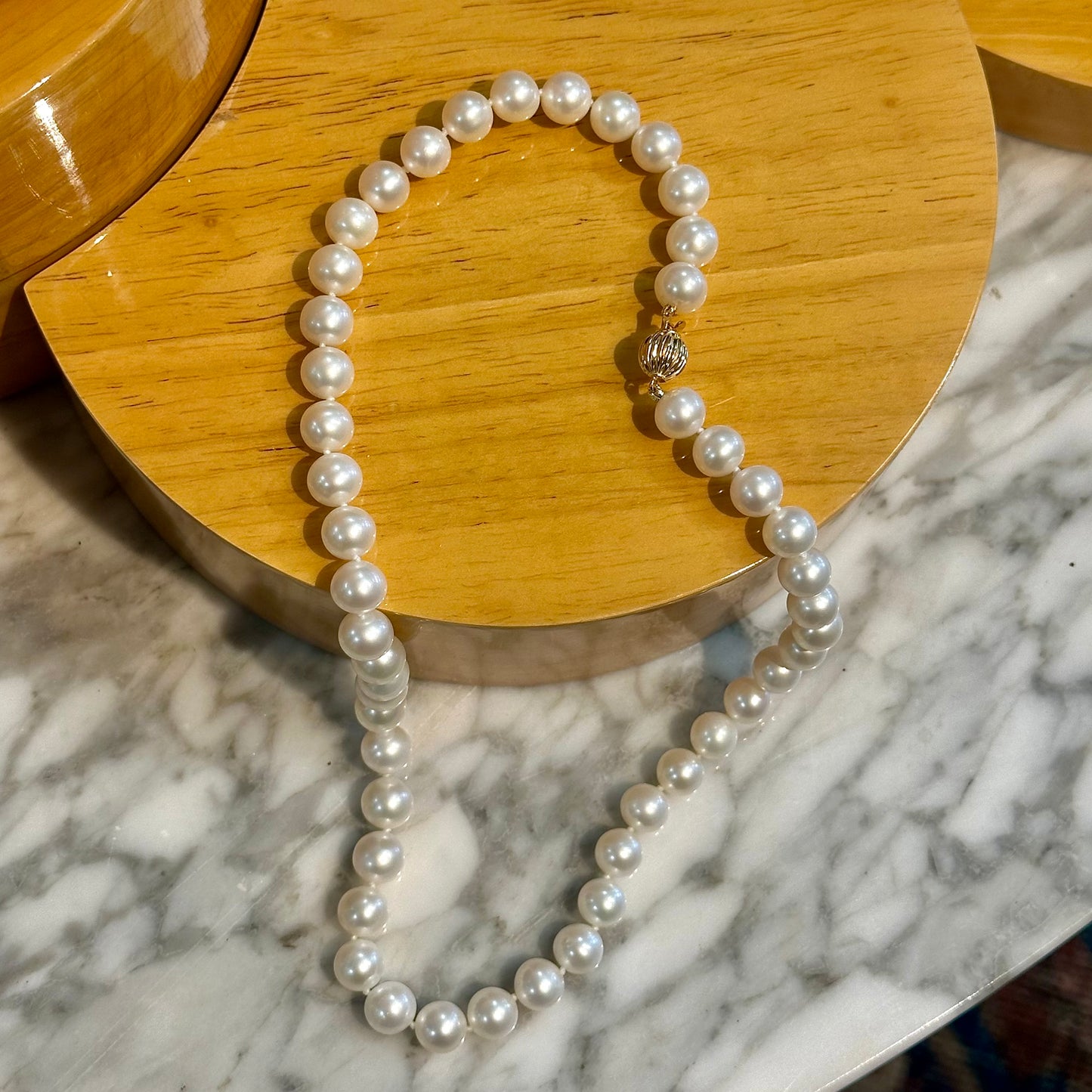 Round Pearl Necklace 8.5-9mm
